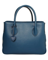 Grecale Navy Leather Handbag