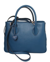 'Audrey' Navy Handbag-Calf Leather