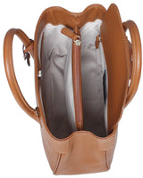 'Audrey' Tan Handbag-Calf Leather