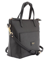 Mini Tote-Black Calf Leather