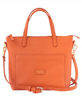 Mini Tote Orange Leather