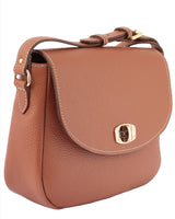 Saddle Satchel Bag- Tan Calf Leather