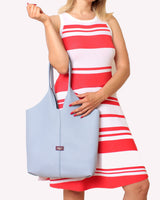 SIENNA- LIGHT BLUE SHOPPING TOTE