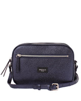 "Camera Bag Small"-Metallic Blueberry Leather