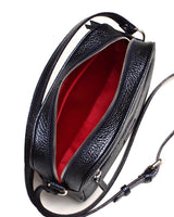 "Camera Bag Small"-Metallic Blueberry Leather