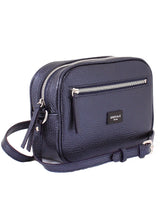 "Camera Bag Small"-Metallic Blueberry Leather
