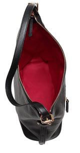 Black HOBO BAG-Pebble Calf Leather - Grecale Bags