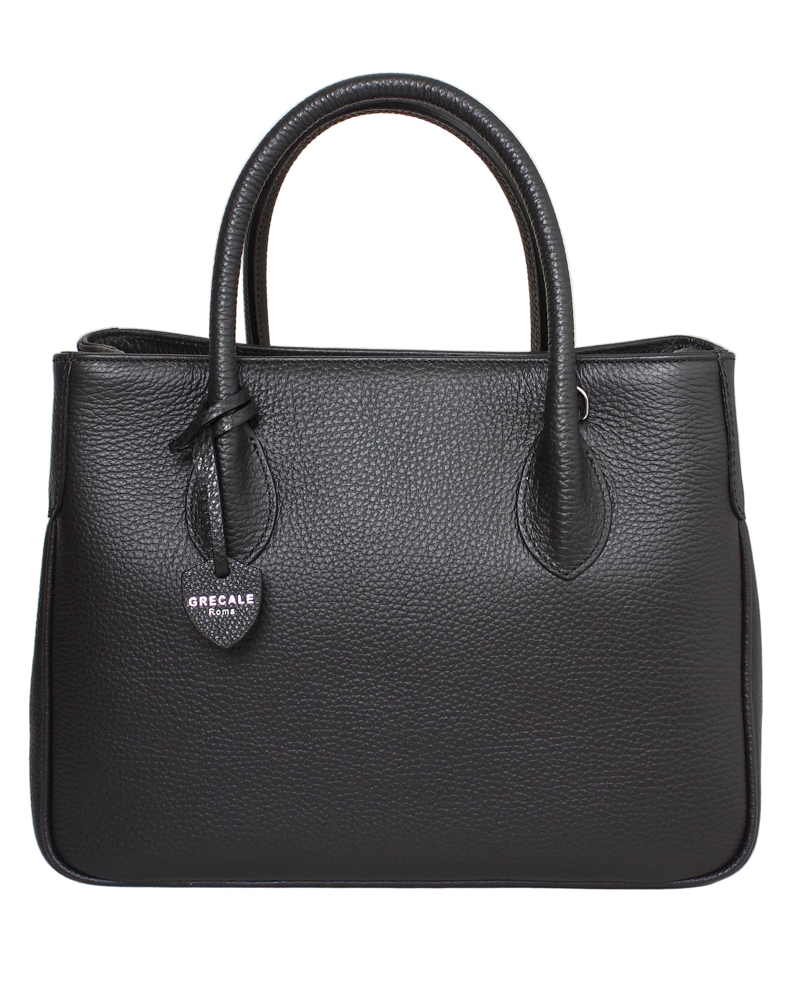 Black Italian Leather Handbag – Grecale Bags