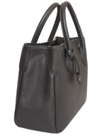 'Audrey' Black Handbag-Calf Leather