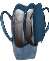 'Audrey' Navy Handbag-Calf Leather