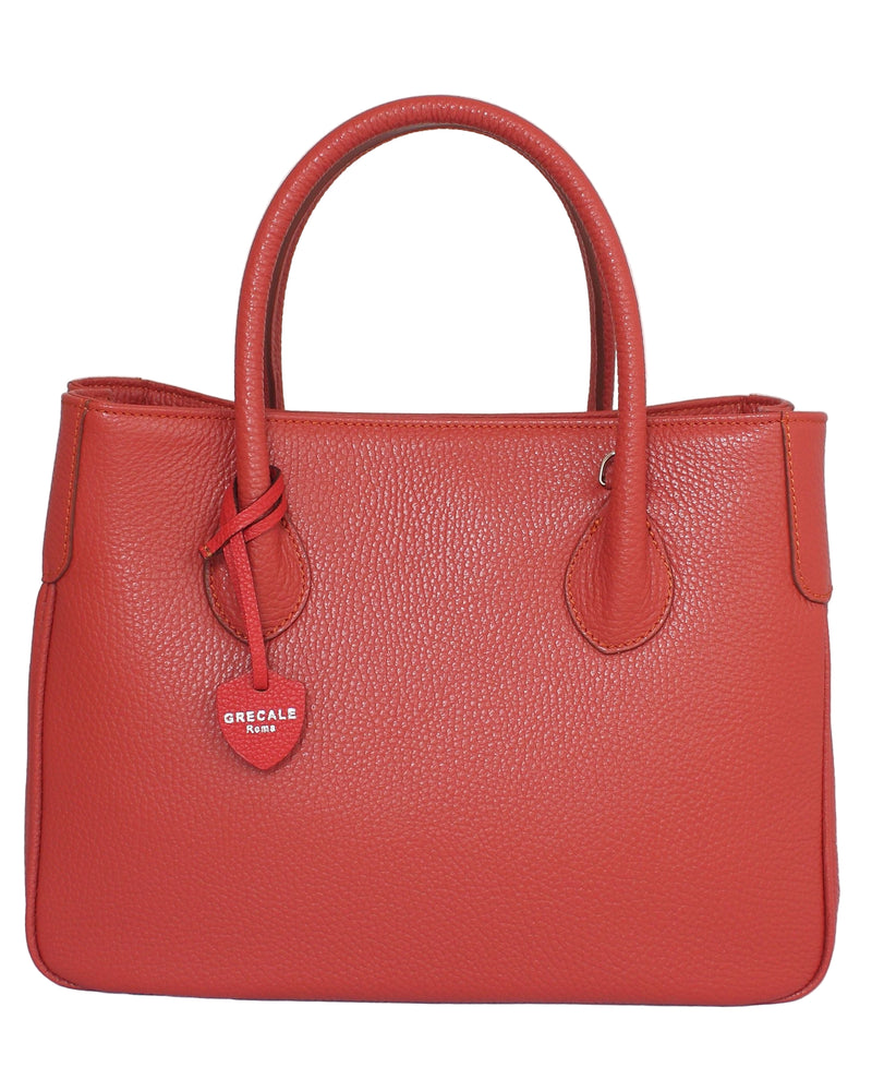 Orange Italian Leather Handbag – Grecale Bags