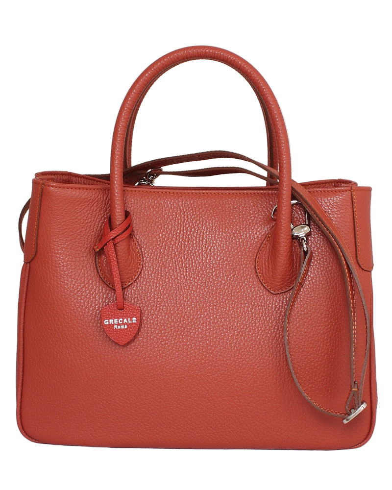 Orange Italian Leather Handbag – Grecale Bags