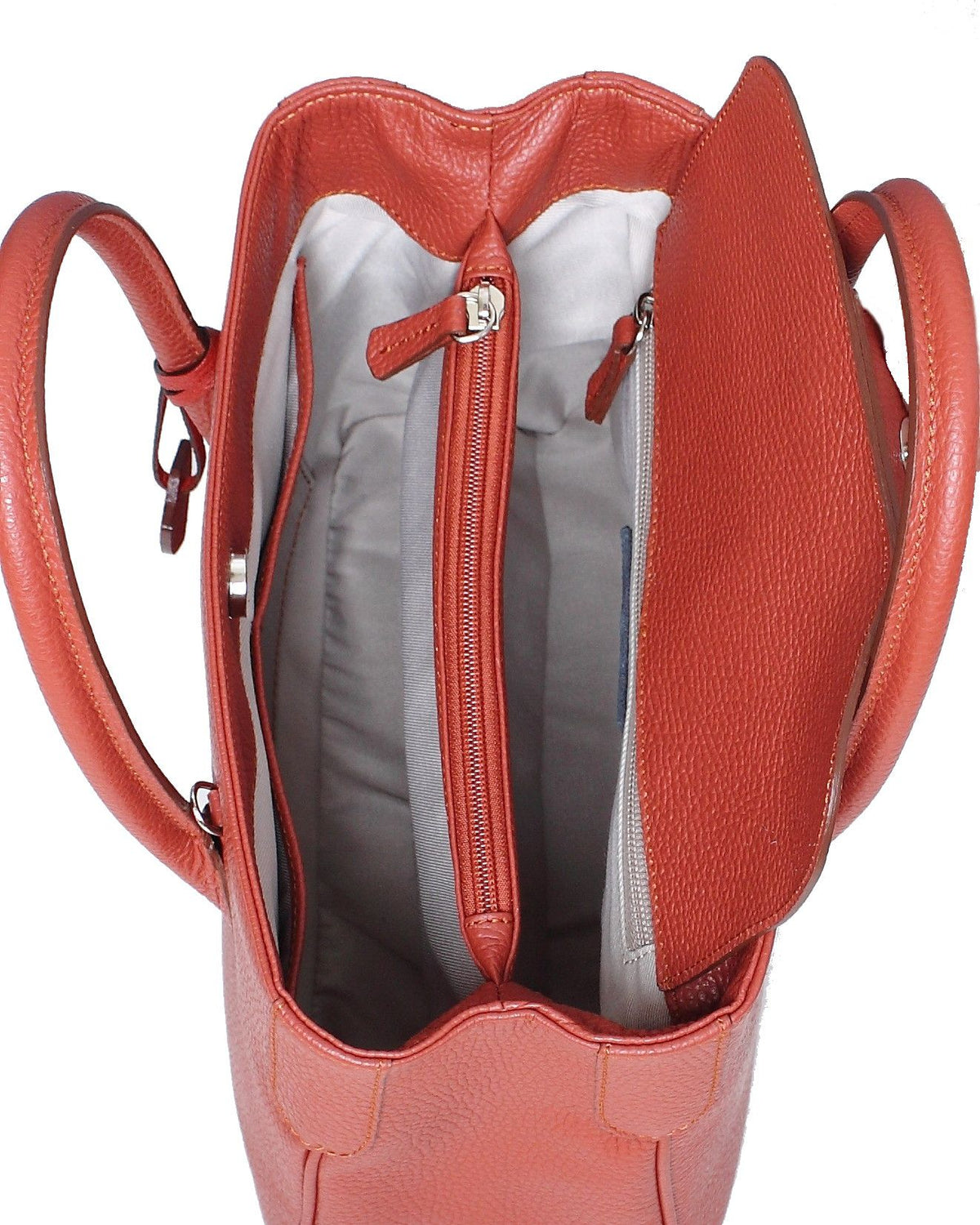 Orange Italian Leather Handbag – Grecale Bags