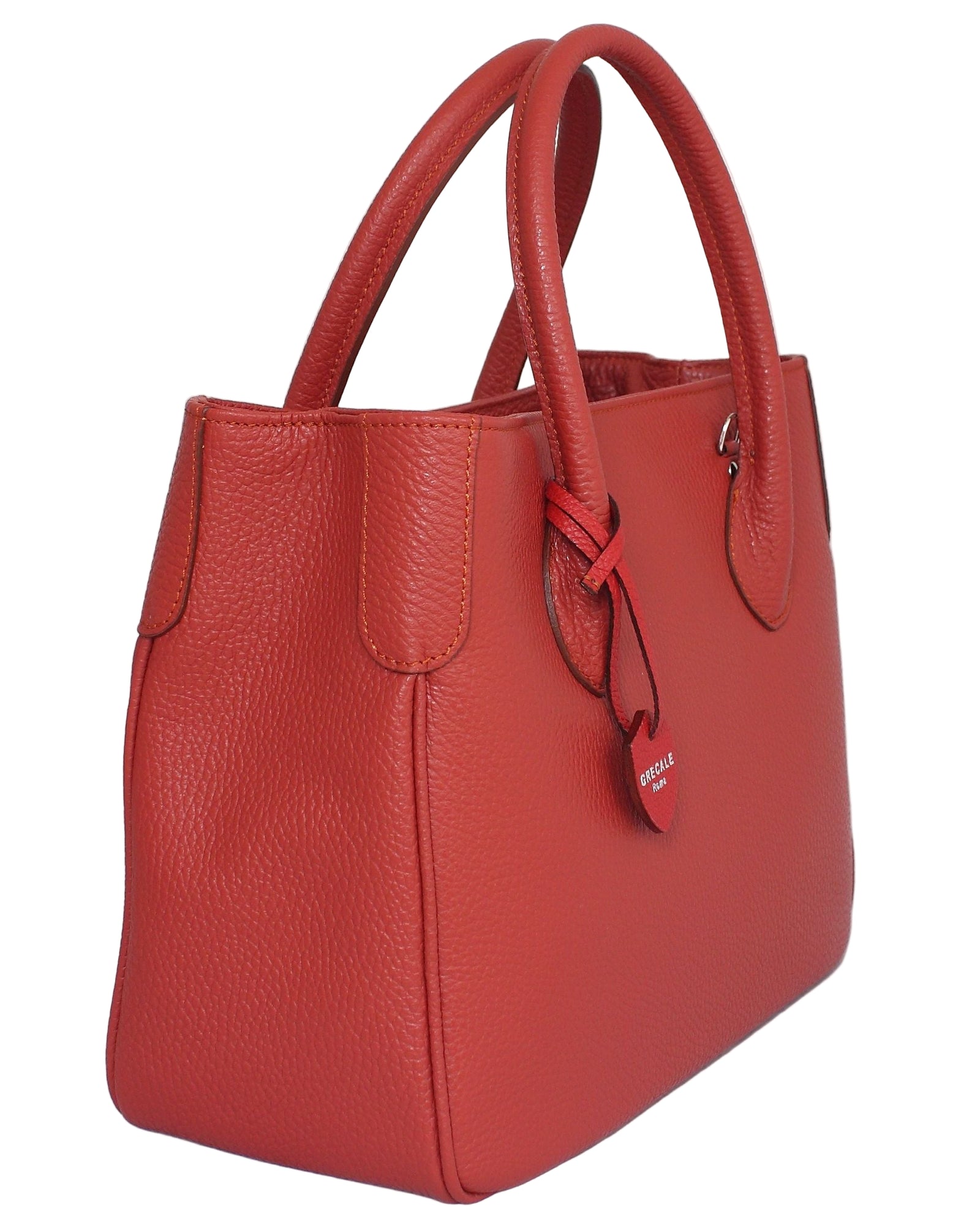 Orange Italian Leather Handbag – Grecale Bags