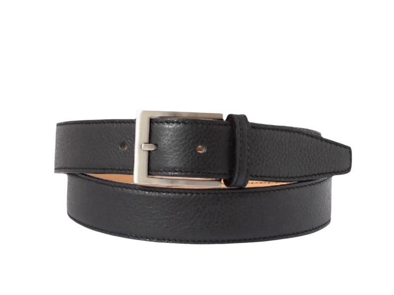 Black Calf Leather Belt