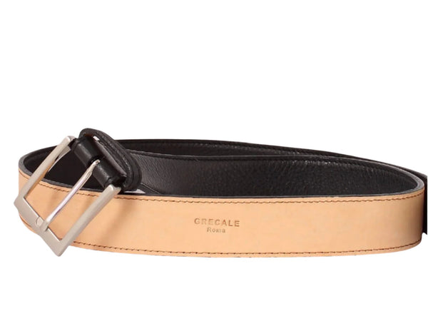 Black Calf Leather Belt