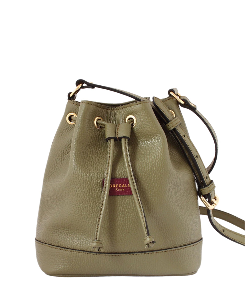 Green Leather Bucket Bag