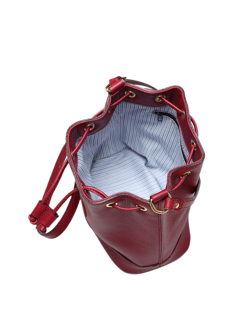 BUCKET- BURGUNDY Calf Leather