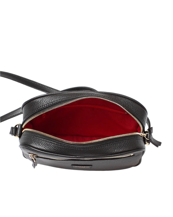 'Camera Bag Small'- Black Calf Leather