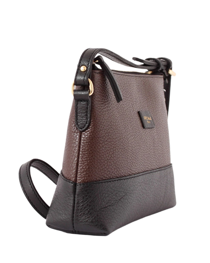 MAIDA- Brown and Black Cross Body Bag