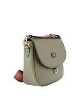 Saddle Satchel- Military Green Leather