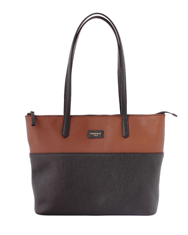 Black and Brown Leather Tote