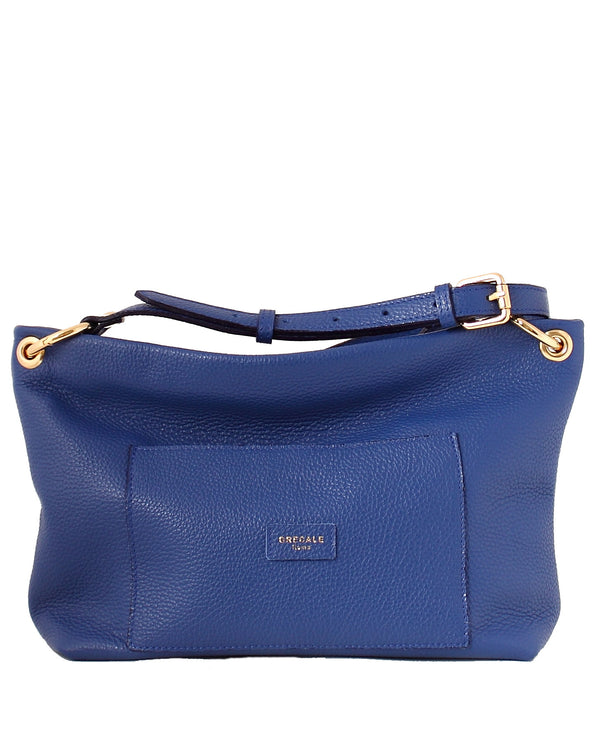 Cobalt Blue Shoulder Bag- Calf Leather