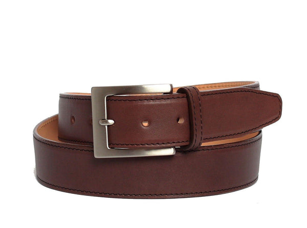 Brown Leather Belt- Calf Leather - Grecale Bags