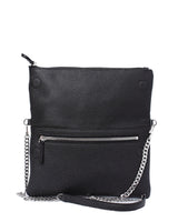 Black Fold Over Purse with chain