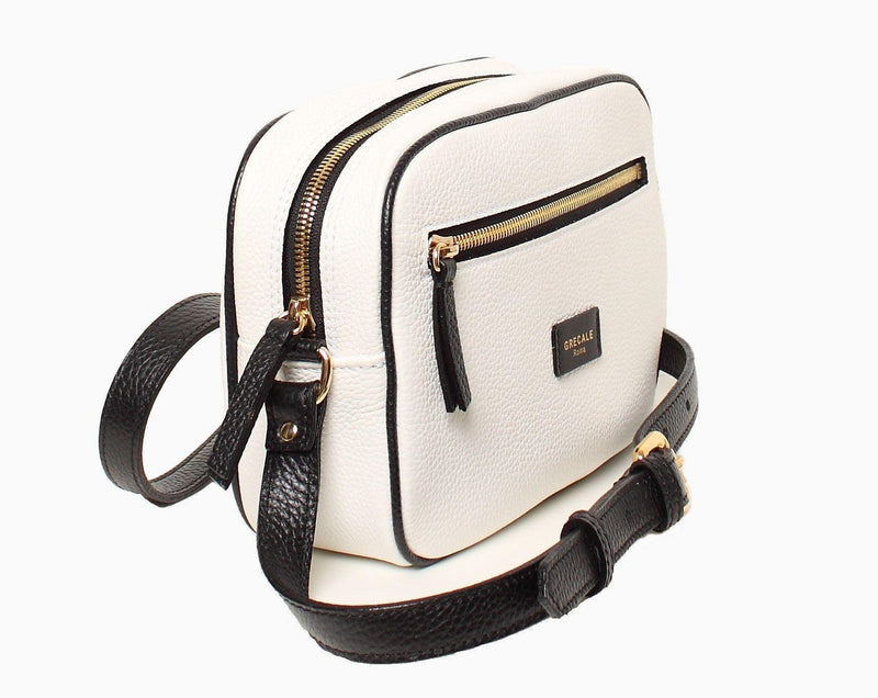 White Crossbody Bag - Calf Leather - Grecale Bags