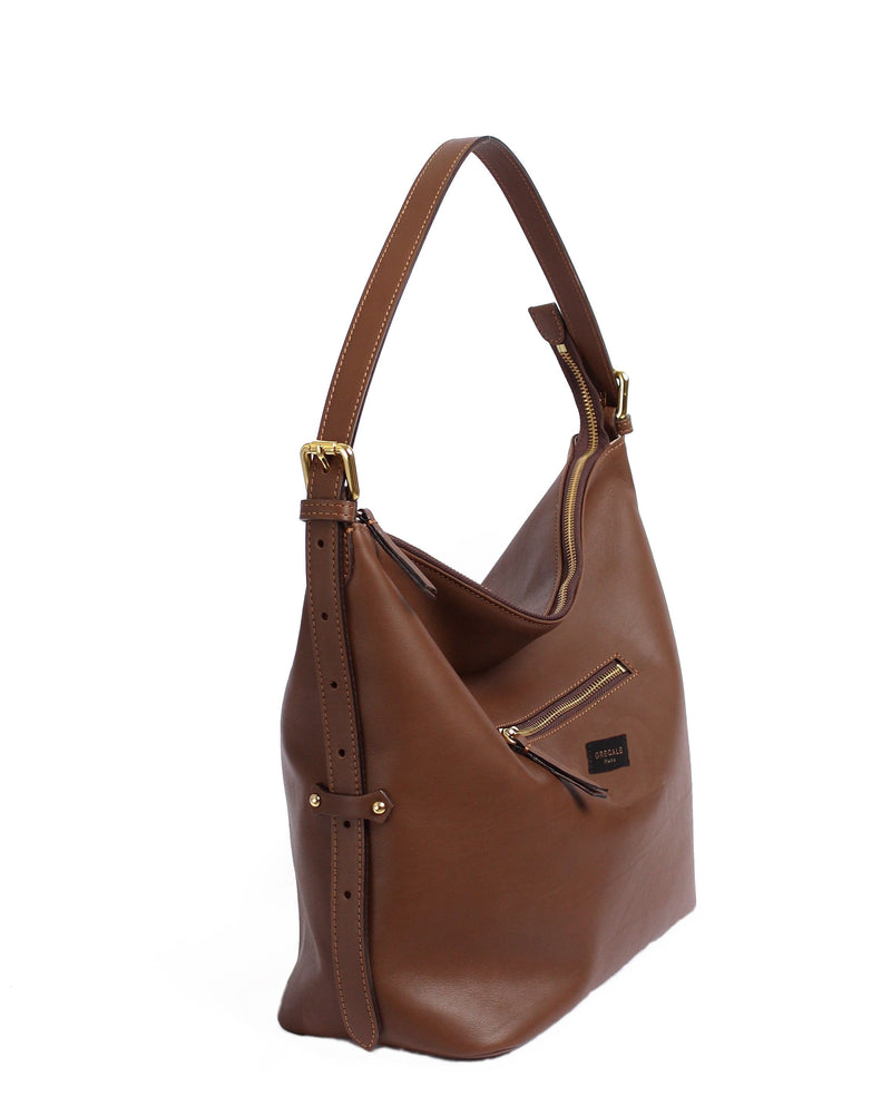Brown Hobo Bag- Calf Leather - Grecale Bags