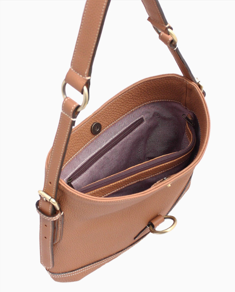 Tan HOBO BAG- Calf Leather - Grecale Bags