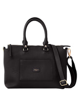 Black leather handbag Made in Italy