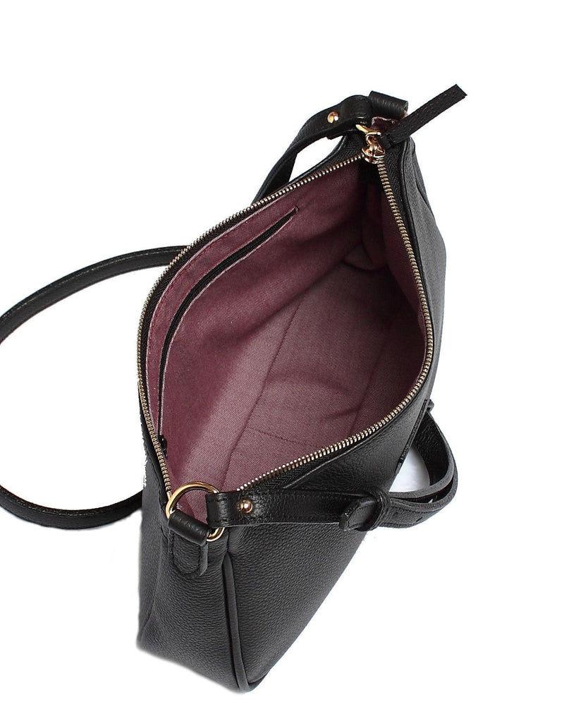 Black Calf Leather Purse - Grecale Bags