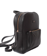 Black Leather Backpack- Calf Leather - Grecale Bags