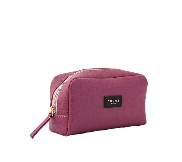 Cosmetic Case-Magenta Leather - Grecale Bags