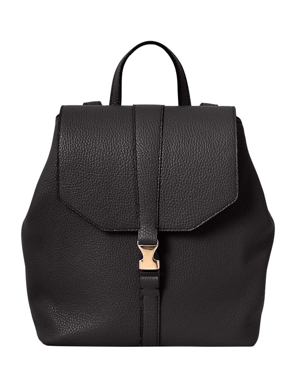 Black Leather Backpack Made in Italy