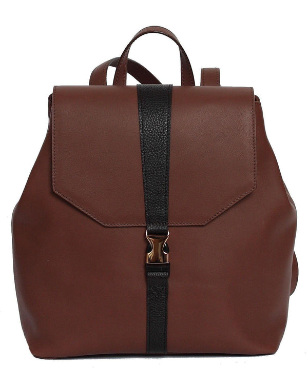 Brown Backpack in Calf Leather - Grecale Bags